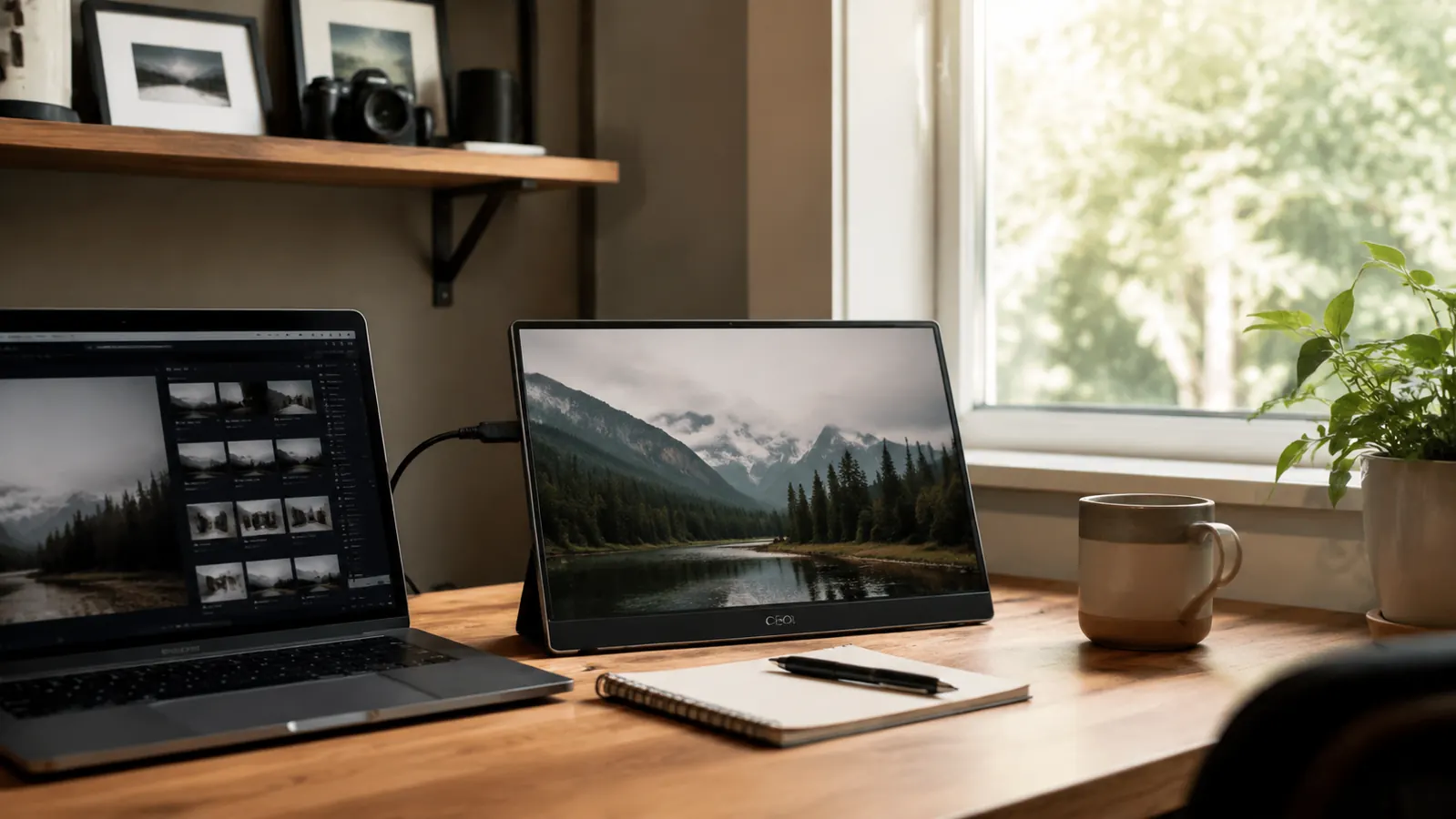 How to Set Up a Dual-Screen Home Office with a Portable Monitor